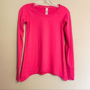Ivivva girls 10 hot bright pink long sleeve tee